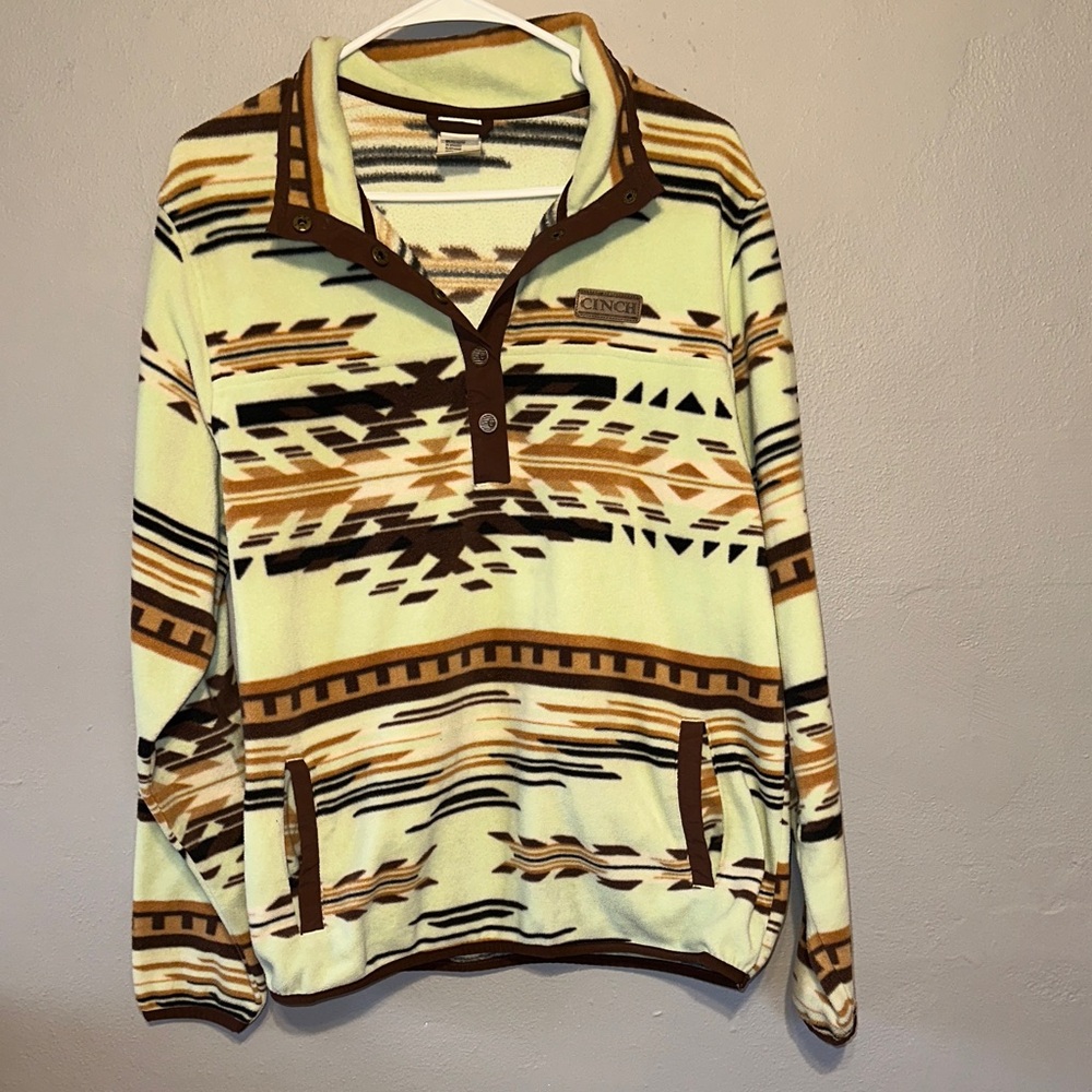 Cinch Southwestern Pattern Fleece Pullover